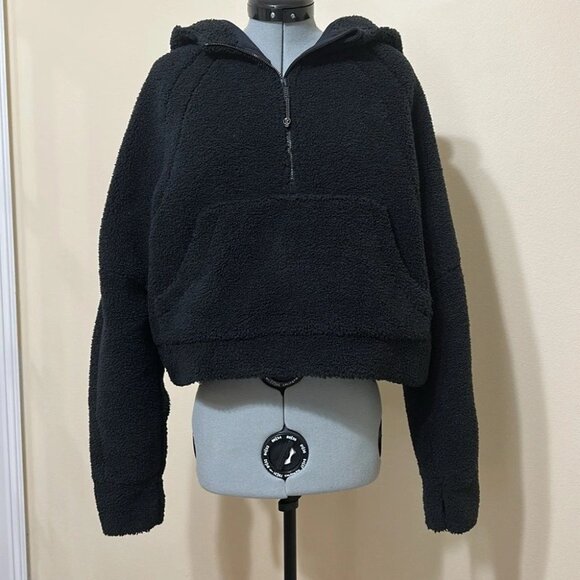 lululemon athletica Black Scuba Sherpa Fleece Sweatshirt Hoodie - Picture 1 of 9